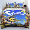 S-Splatoon Game Gamer Cartoon Duvet Cover Set HD Comforter Cover for Kids Bedding Sets Bedclothes Bedroom Decor