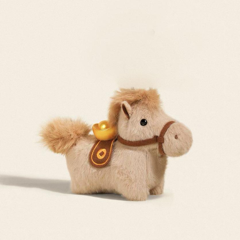 2026 Year of The Horse Mascot Plush Toy Doll Pendant Will Be Rich Soon Pony Zodiac Doll Bag Pendant