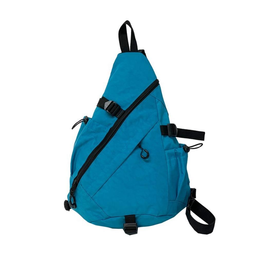 Large Capacity Oxford Cloth Shoulder Bag Solid Color Sports Crossbody Bag Men's Chest Bag  Travel