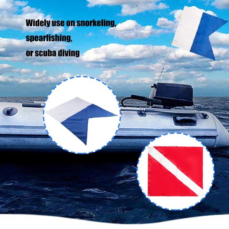 Bright Diving Alerts Markers Spools Reel Universals Large Scubas Diving Flags for Spearfishing Trip