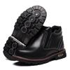 Work Shoes for Men Waterproof Safety Shoes Man Anti Spark Leather Boots Man Anti Puncture Anti Slip Welder Shoe Black Work Shoes