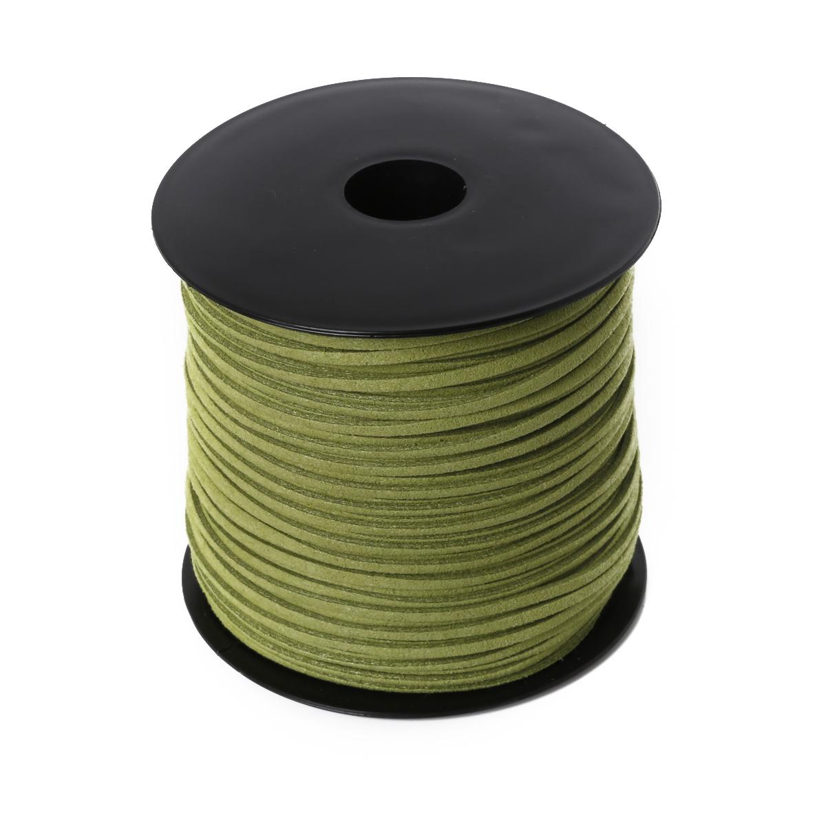 

91-метровый плетеный шнур из корейского бархата и кожи, ручная работа, бисерный браслет, ювелирная нить, сделай сам, ювелирные изделия зелёный