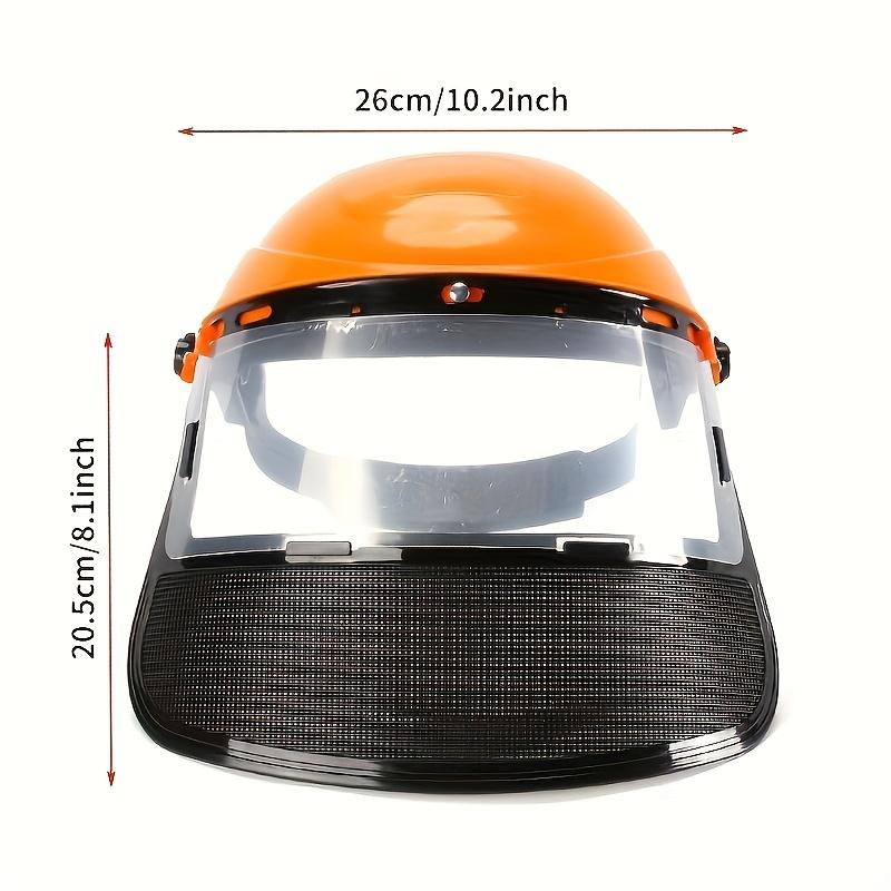 Garden Grass Trimmer Safety Helmet Hat With Full Face Mesh Protective Mask For Logging Brush Cutter Forestry Protection