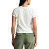 Polo Ralph Lauren SS23 Pattern Embroidered Printed Crew Neck Short Sleeve T-Shirt Women Tops White WMPOKNINCU20770-100