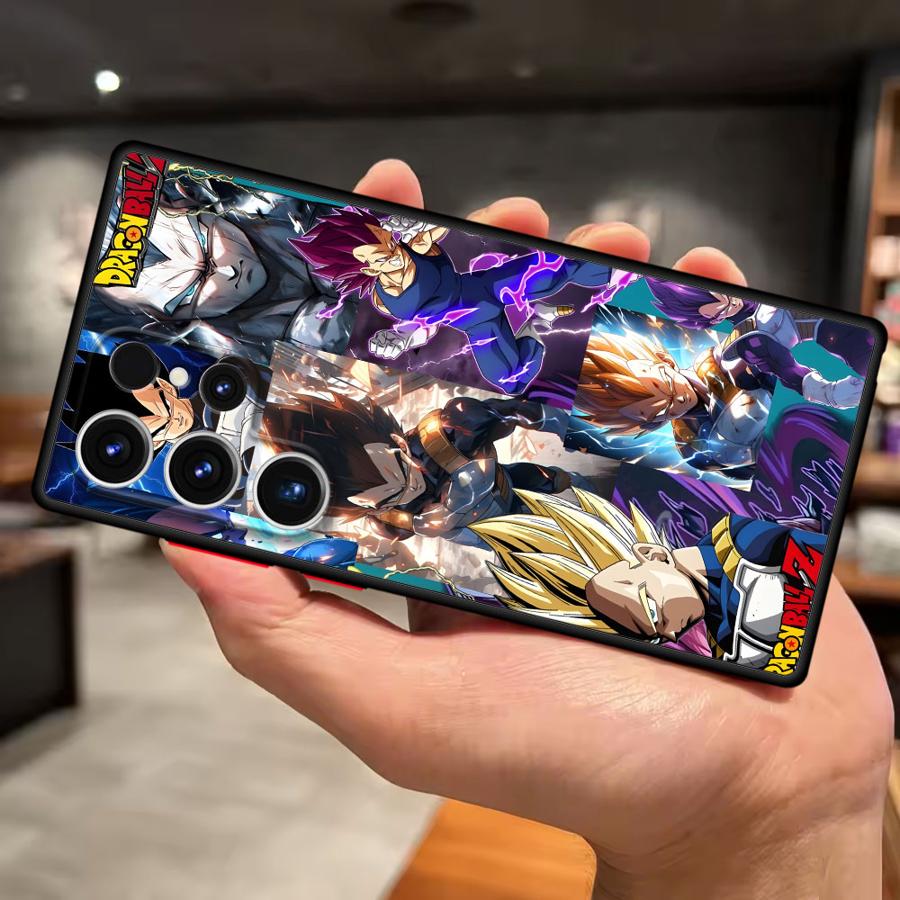 Back Phone Cover Case for Samsung Galaxy S20 S10 S21 S25 Edge S23 Ultra S22 Plus S9 S24 FE Dragon Ball Creativity Vegeta