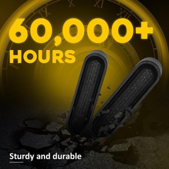 2x Mini Motorcycle Black LED Turn Signal Blinker Lights Amber For Harley Dyna