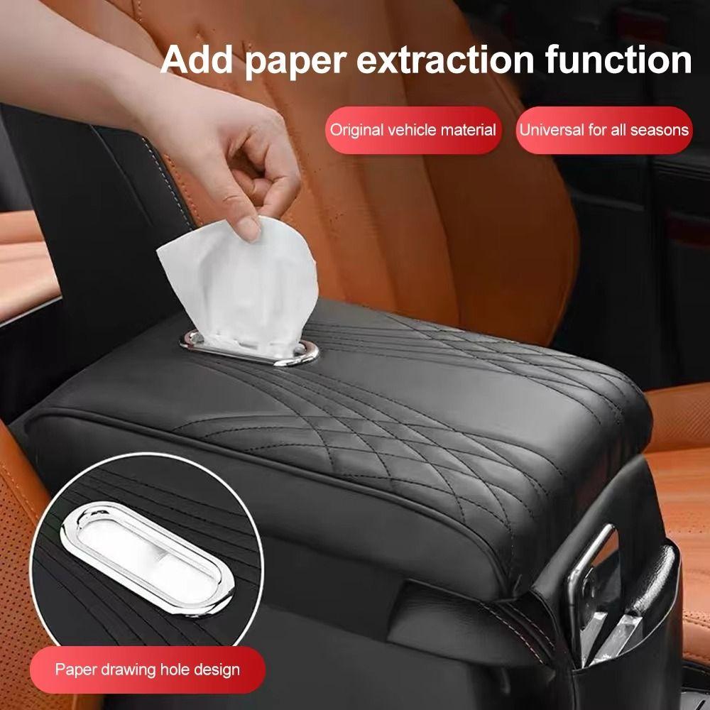 Elbow Support Car Armrest Cushion Tissue Box Arm Rest Protector  Middle Armrest