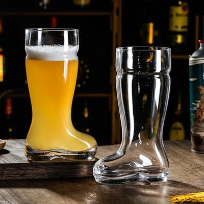 Large Capacity Beer Mug Transparent Design Funny Boot Shape Easy To Clean Dishwasher