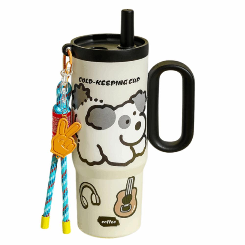 720ml Thermal Water Bottle Leak Proof Drinking Straw Cup Milk Tea Cup Outdoor Insulated Mug  Sports