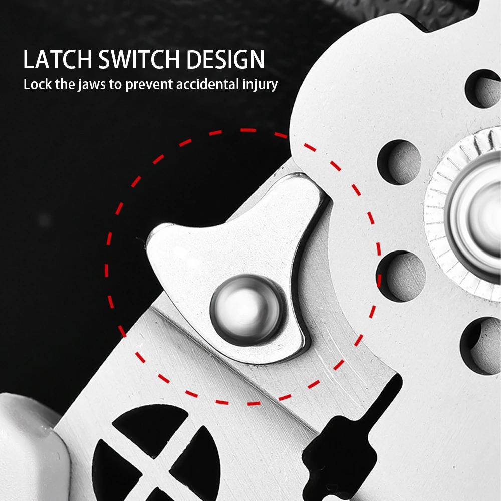 Pintudy 21 In 1 Wire Stripping Pliers Bent Non Slip Handle Electrician Hand Tools Multitool Adjustable Automatic Stripper Tool