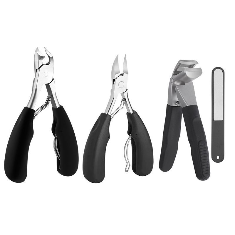 

Stainless Steel Toenails Clippers Sharp Curved Blade Pliers Professional Grade Concave Dead Skin Remover Pedicure Manicure Tools чорний