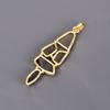 Fancy Natural Smoky Quartz Gold Finish Anniversary Electroformed Pendant Jewelry V-117