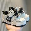 Cartoon Kids Casual Sports Sneakers Soft Sole White Shoes For Boys And Girls