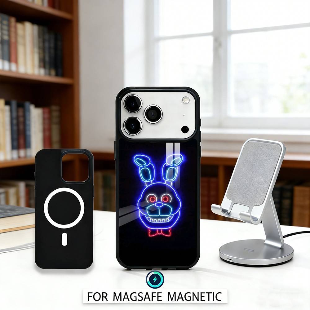 

F-Five-Nights-At-Freddys F-Fnaf Phone Case For iPhone17,16,15,14,13,12,Pro,Max,Magnetic For Magsafe Wireless Charging iPhone13PROMAX