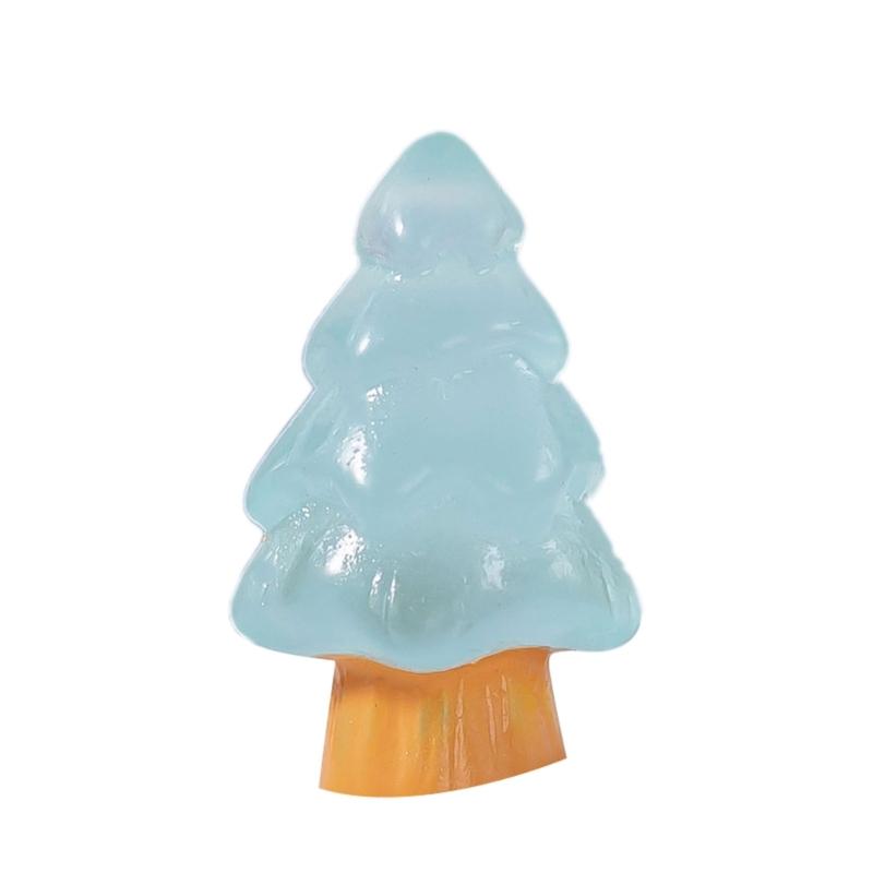 10 Pcs Microlandschaft Miniature Christmas Tree Decorations Snow Landscape Accessories Resin Crafts Luminous Ornaments