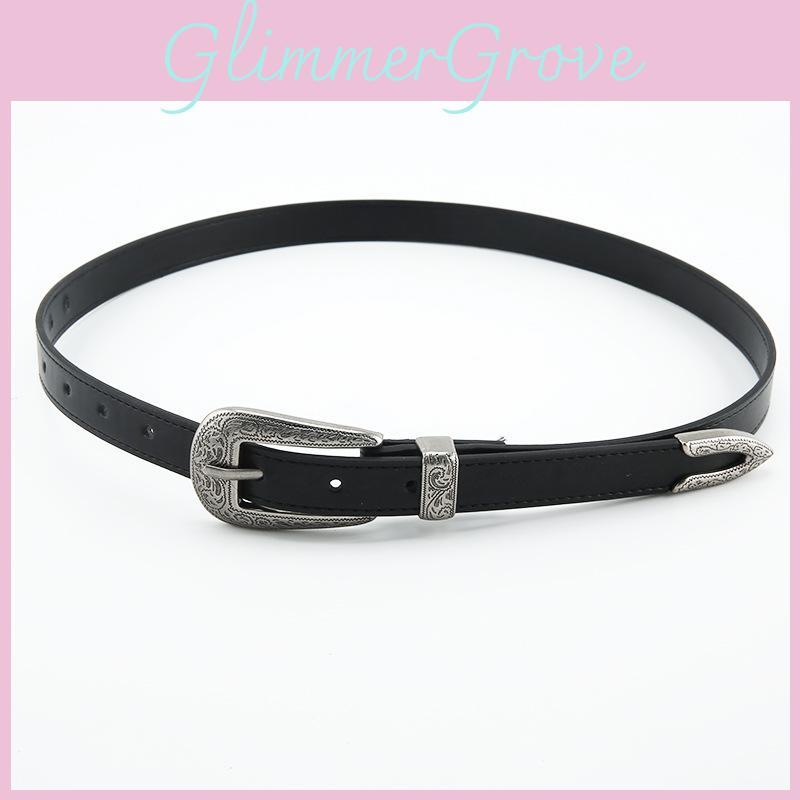 Retro Small Women Belt Vintage Faux Leather Casual Waist Belt For Jeans Diy Fashion