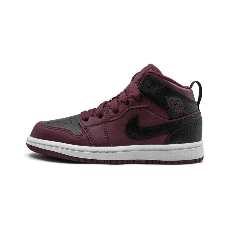 (PS) Air Jordan 1 Mid  Team Red Black  Kids  640734-601 EU 35
