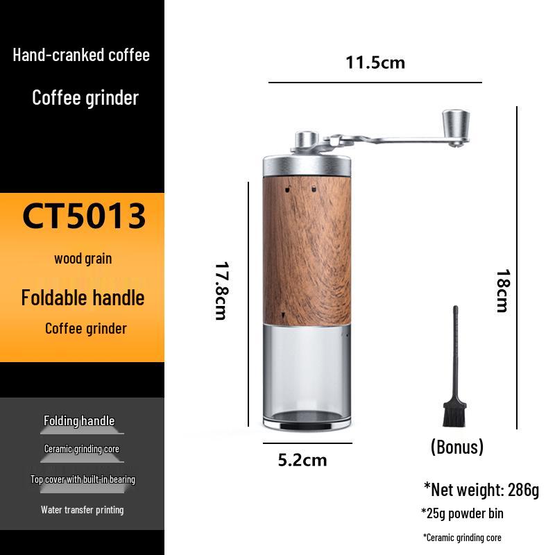 Stainless Steel Hand-Crank Coffee Grinder - Portable and In Stock