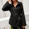 Cappotto antivento impermeabile con cappuccio e cerniera casual da donna alla moda