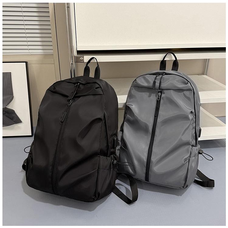 Schoolbag Backpack Men's Casual Large Capacity Backpack Outdoor Double Back Printed Logo Computer Bag Travel Student School Bag