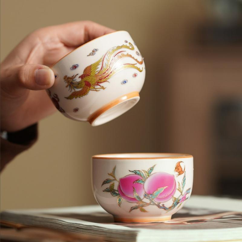 Farbwechselnde Keramik-Teetasse Chinesische Kung Fu Tee-Accessoires Meister-Teetassen Haushalts-Teegeschirr Trinkgeschirr Teezeremonie 2025 Neu