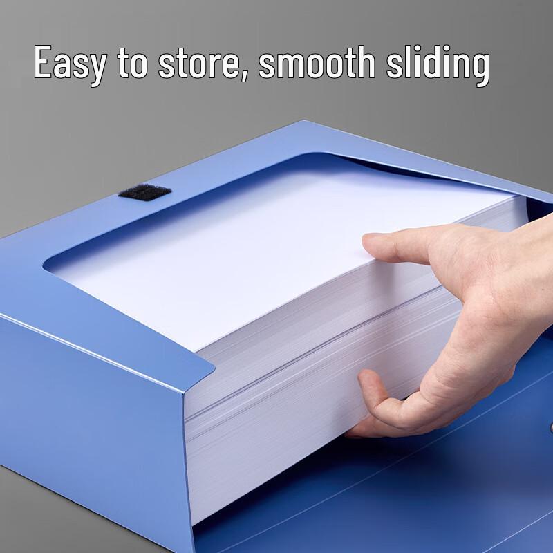 Deli A4 Plastic File Box, Pack of 4