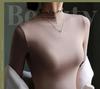 Elegantly Designed Women's Ruffle-Edged Half-High Neck Long-Sleeve Top for Autumn/Winter