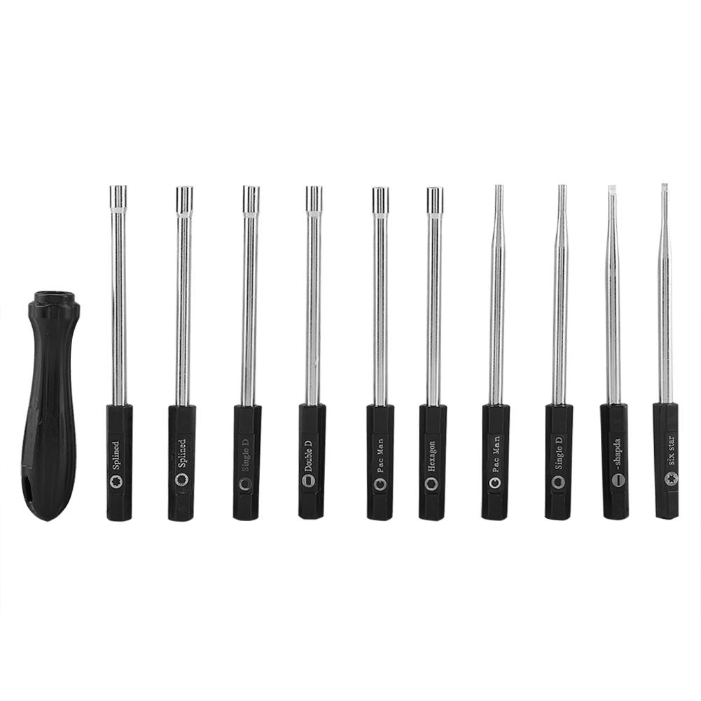 10 PCS Carburetor Adjustment Set Screwdriver Card Tool Splined   Double D Type