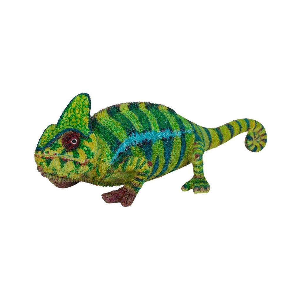 Ubia Chameleon Green Stripes 25 X 10.5 X 8.2 Cm Figurine Ornament Animal Garden Decoration Reptile H14177-5