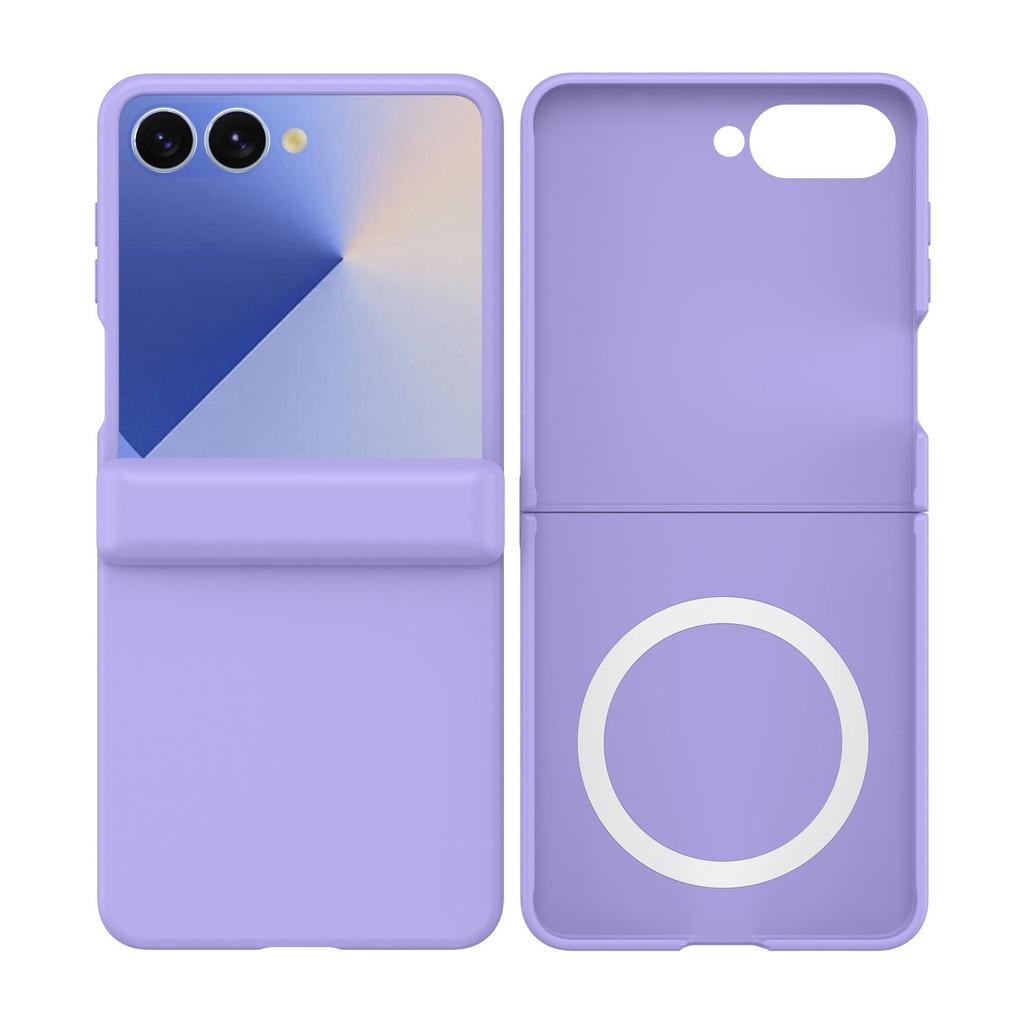 Coque de protection transparente Samsung Z Flip7 avec film de protection en verre trempé couvrant intégralement