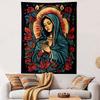 "Virgin Mary with Roses Artwork" Patterned Tapestry Home Decor, Suitable for Bedroom and Living Room, Gift