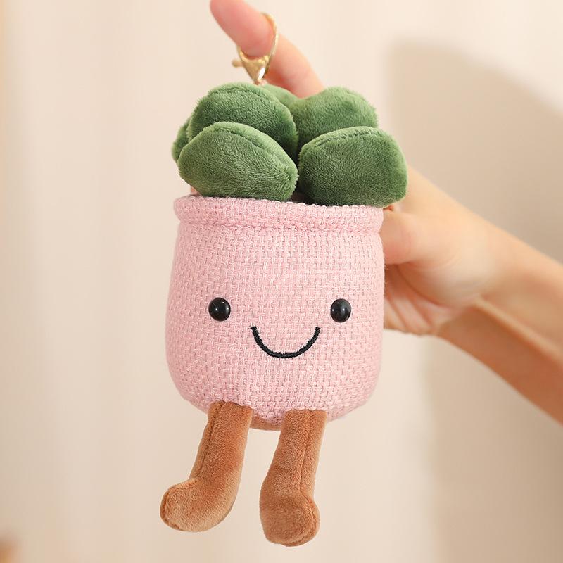 Cute Fun Cake Pendant Succulent Keychain Bag Pendant Simulated Cake Rag Doll Children's Gift