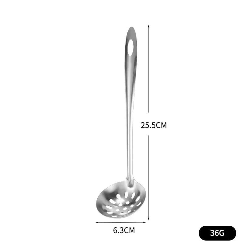 Stainless Steel Spoon Long Handle Soup Ladle Skimmer Korean Tablespoons Home Serving Porridge Scoop Kitchen Cooking Utensils
