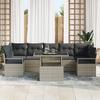 Ensemble de Canapés de Jardin vidaXL 8 pièces avec Coussins Gris Clair Rattan Poly, Canapé de Jardin vidaXL 2 Places 3348778