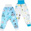 MooMoo Baby Bedwetting Pants 2-Pack (Cotton, Strong Absorbency, Anti-Nighttime Chill) (7-9 Years) Baron (with Belly Band) XL
