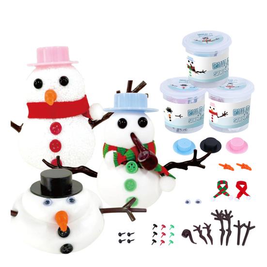 Build A Snowman Kit Air Dry Clay Snowman Christmas Crafts for Kids Ages 4-12 Fun Modeling Clay Snowman DIY Kit for Holiday Party Decor
