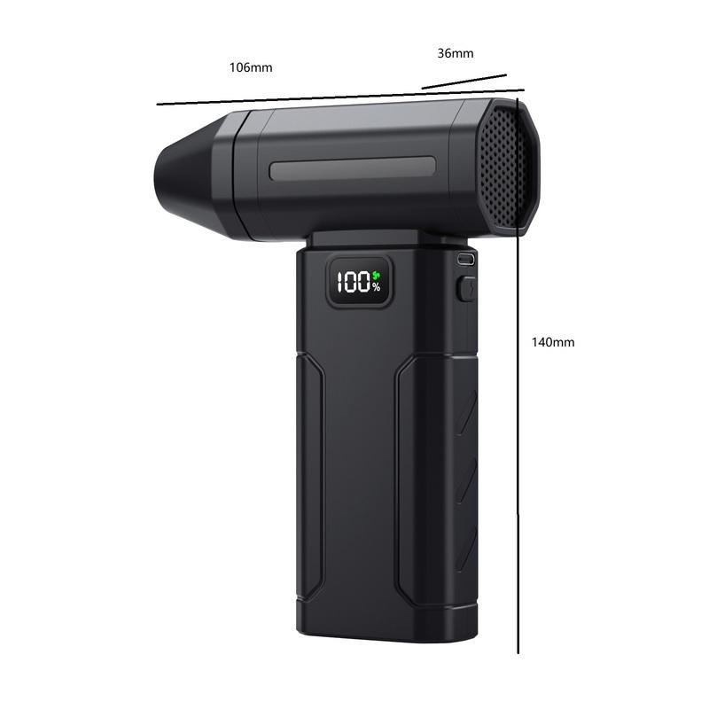 1 Pcs Car 100000RPM High Speed Turbo Violent Fan 5-Speed Handheld Blower Screen Display Automotive Accessories