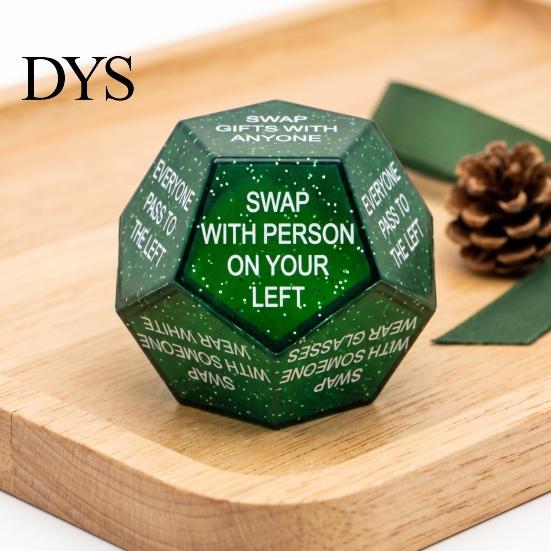Group Activity Props Santa Swap Gift Exchange Dice, 12-Side Glitter Game Christmas Stocking Stuffers, Ideas Secret Party Favors Dice for Family Party,