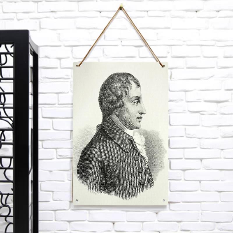 

Vintage Celebrity Portrait Custom Metal Tin Sign American Country Style Living Room Study Decorative Wall Art 7.9x11.8In(20x30cm)