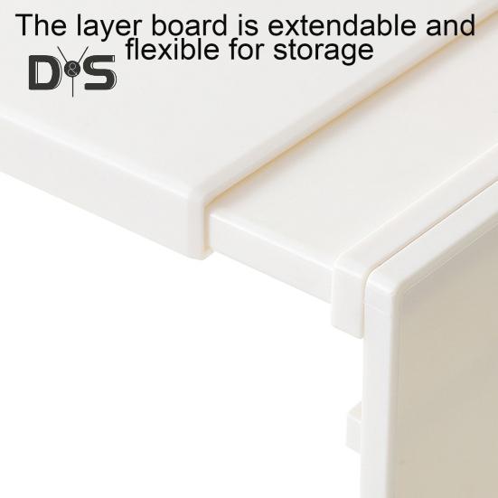 Retractable Storage Rack Plates Cutlery Seasonings Organization Kitchen Cabinets And Counter Layered Shelves Increase Space Space 20lbs Capacity