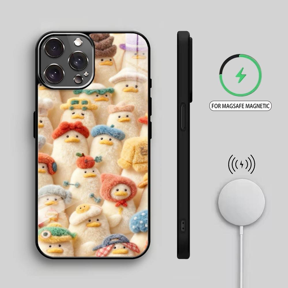 Cute F-Felt N-Needlework    Phone Case For iPhone17,16,15,14,13,12,11 Plus,Pro Max Magnetic For Magsafe Wireless Charging