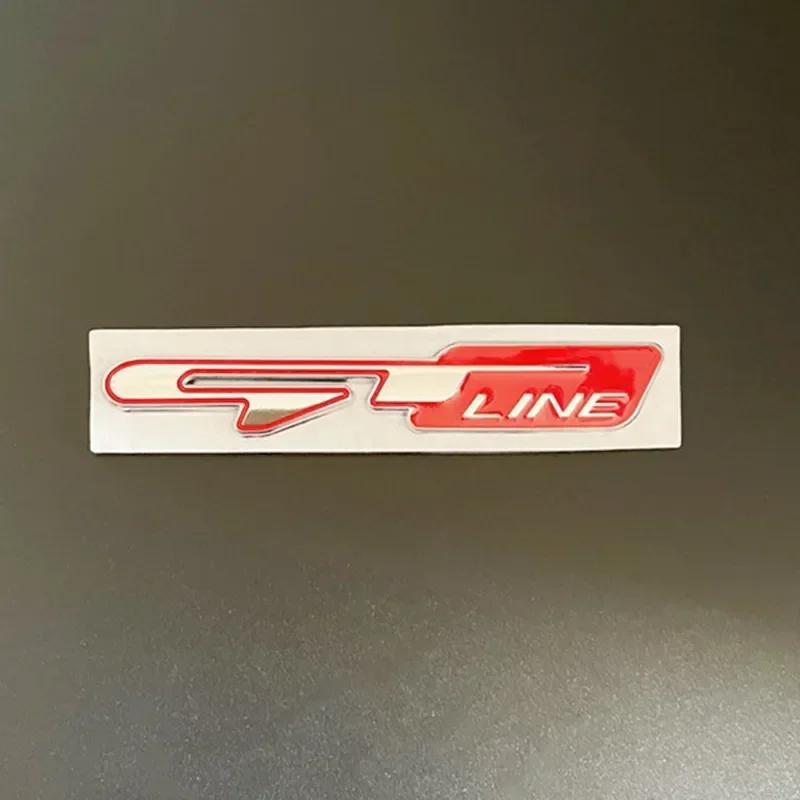 3D Metal GT Line Logo Car Rear Boot Trunk Emblem Badge Stciker Decals For KIA Gtline K3 K4 K5 KX5 Rio Ceed Sportage Stinger