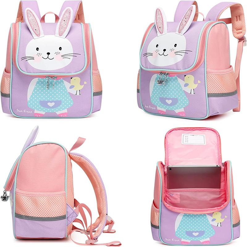 Cartoon Animal Print Kindergarten Schoolbag for Toddler Kids Cute Baby Backpack