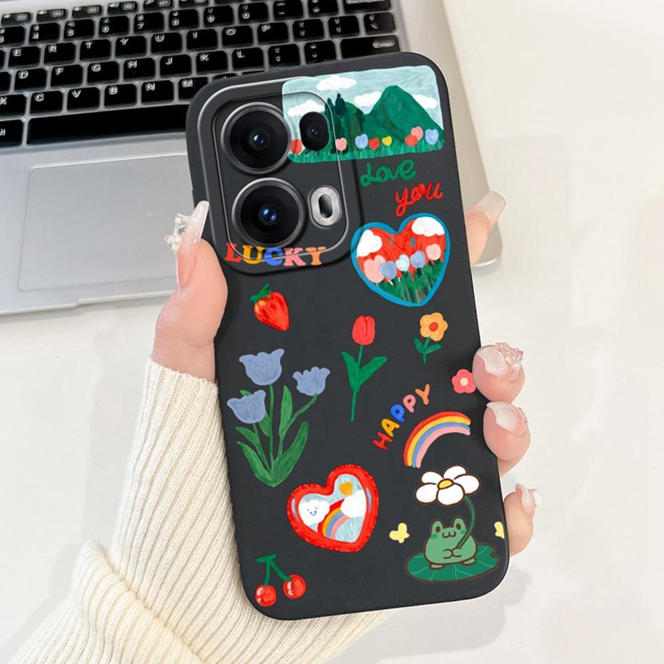 Cute Cartoon Phone Case For OPPO Reno13 Pro / Reno13 / Reno13 F 4G 5G Soft Silicone Protective Cover For Oppo Reno 13 13F 13Pro