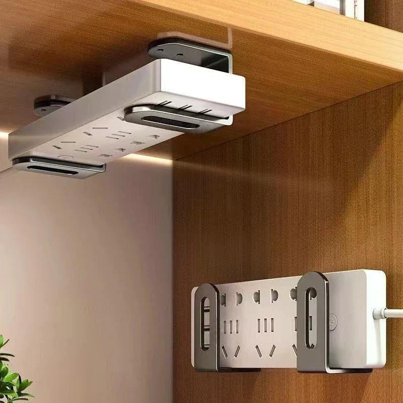 2pcs Home Router Storage Box Wall Artifact Set-top Box Wall-mounted Fixture Support Bracket Wifi Placement Rack For Living Room
