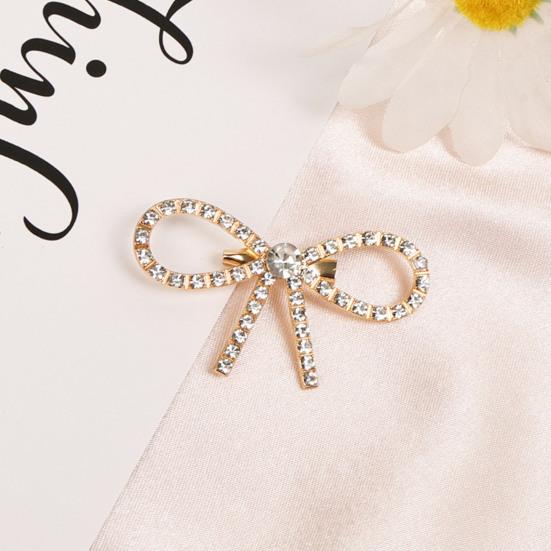 Sløjfedesign Broche Nål til Kvinder, Indlagt med Kunstige Perler Rhinsten Reversnål, Broche Alsidigt Tilbehør til Trøjer Kraver Hatte Tasker Frakker Tørklæder