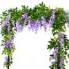 Simulation Wisteria Flower Fake Flower Rattan Ceiling Flower String Vine Hanging Flower Decorative Flower Plastic Plant Conditioning Pipe Cover