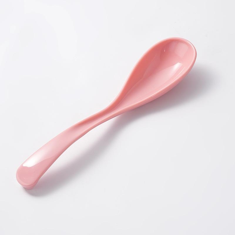 PP Material Soup Spoon, Long-handled Porcelain-like Soup Spoon, Household and Restaurant Ramen Spoon, Plastic Spoon