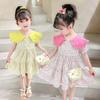 Girls' Summer Western Style Dress, Baby Floral Dress, Summer Dress, 3-year-old Girl, Princess Dress