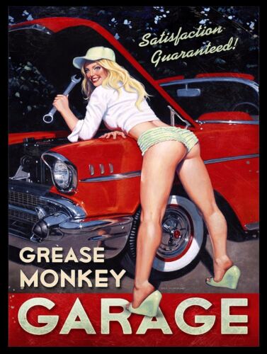 

Grease Monkey Retro Metal Wall Plaque Art Vintage Advertising Sign man a4Aluminum 20x30cm（7.8x11.8inch）